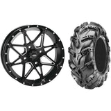 Set of 2 Mounted Wheel and Tire Kit Wheel: 14x7 2+5 4/110 Tire: 28x11-14 6 Ply