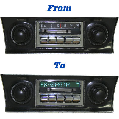 Custom Autosound 1968-76 Corvette Slidebar Car Stereo with Bluetooth