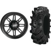Set of 2 Mounted Wheel and Tire Kit Wheel: 14x7 2+5 4/110 Tire: 37x10-14 6 Ply