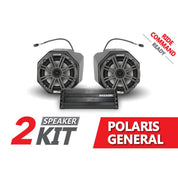 SSV Works 2 Plug-And-Play Kicker Speakers W/ 10" Unloaded Subwoofer Enclosure For Polaris General 1000 16-20