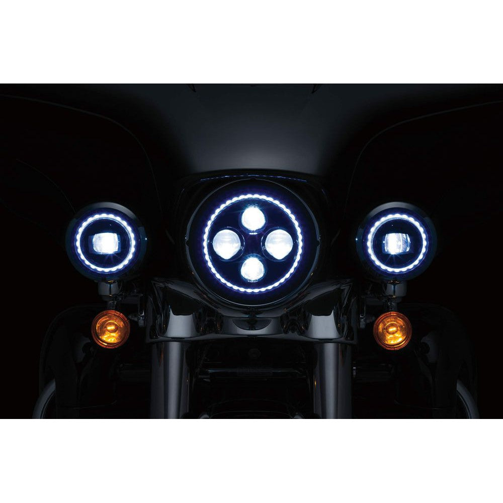 Kuryakyn Orbit Vision 4-1/2" LED Passing Lamps Black