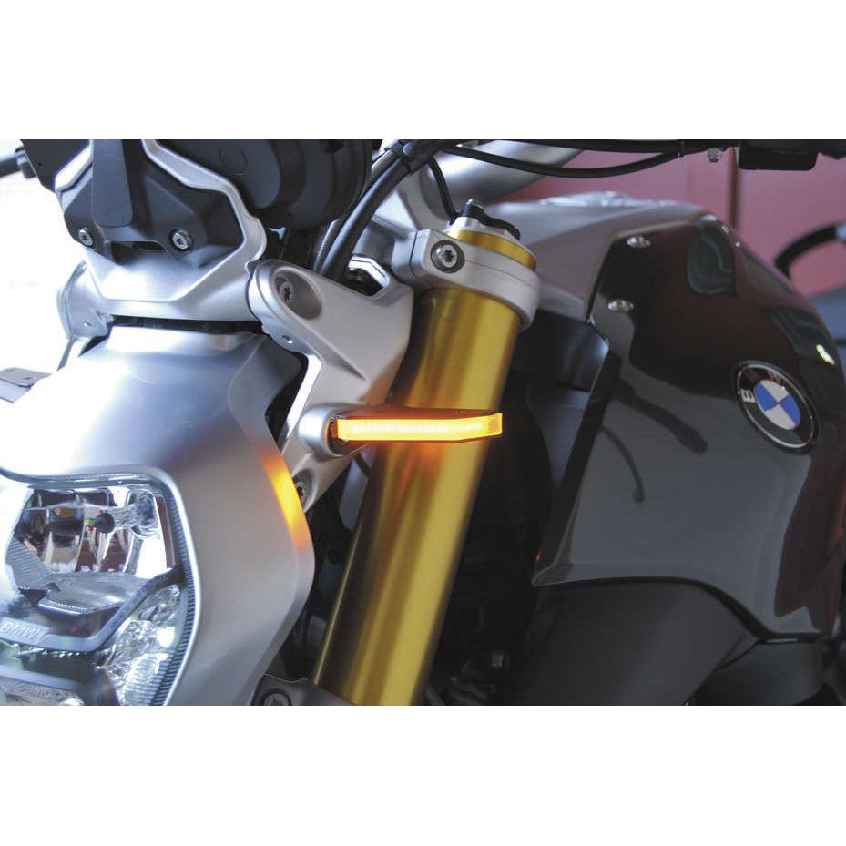 New Rage Cycles LED Replacement Turn Signals Front Black - R1200R-FS