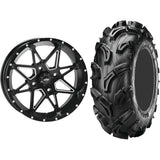 Set of 2 Mounted Wheel and Tire Kit Wheel: 14x7 2+5 4/110 Tire: 27x10-14 6 Ply