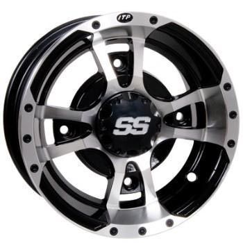 ITP SS112 Sport Wheel Black w/Machined 12X7 4/4 2+5 1228246404B