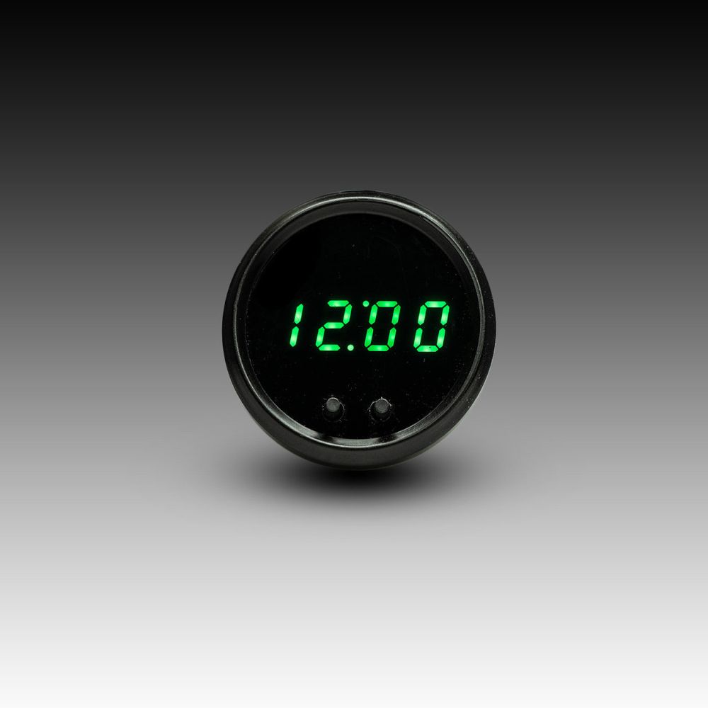 Intellitronix Clock LED Digital in Black Bezel - Green