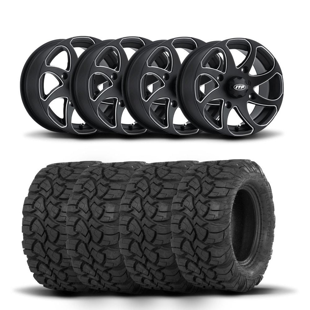 ITP Twister 14" Black Wheels And Ultra Cross R-Spec Tires [29x11-14]