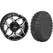 Set of 2 Mounted Wheel and Tire Kit Wheel: 14x7 5+2 4/137 Tire: 26x9-14 8 Ply