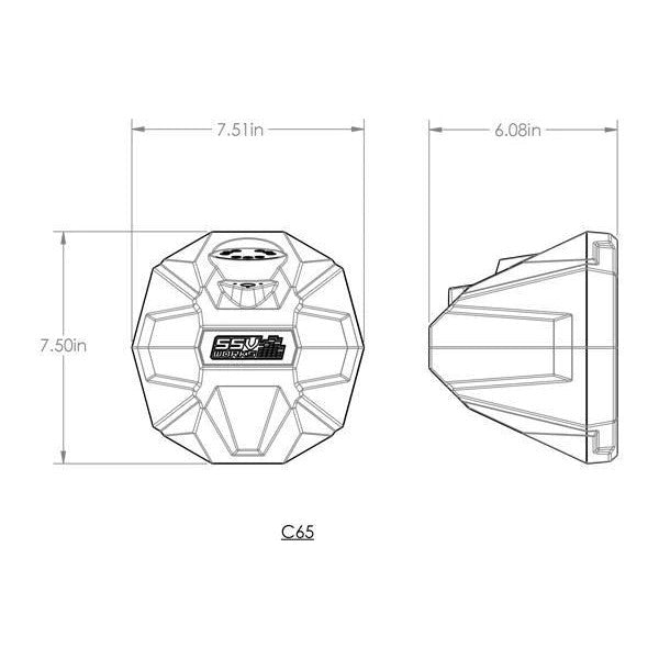 SSV Works Cage Mount Kicker Speaker Pods For Can-Am Defender 2016-2022 DF-C65K