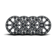 ITP Set of Four Velocity Intertia Beadlock Wheels Matte Black 15x7 4x156 5+2