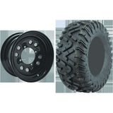 Set of 2 Mounted Wheel and Tire Kit Wheel: 14x7 4+3 4/156 Tire: 28x10-14 8 Ply