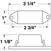 PETERSON V107WR Mini Clearance Light Red