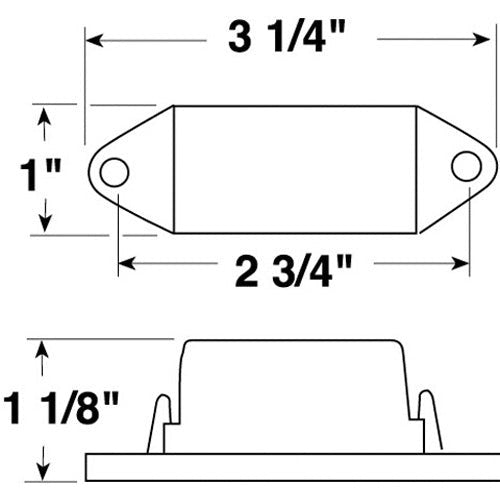 PETERSON V107WR Mini Clearance Light Red