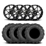ITP Tornado 15" Matte Black Wheels And Cryptid Tires [32x10-15]