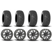 System 3 SB-4 Beadlock Matte Black 15" Wheels And SS360 Sand/Snow Tires [31x10-15]
