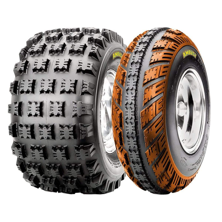 CST Tires Pair / AT20X6-10 / No thanks, I just need Front CST Ambush 4 Ply All Terain Tire for ATV (Choose Option)