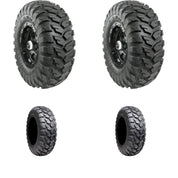 Set of 4 ATV DURO Tires (Frontier DI2037 Radial 25x8R-12 Front, 25x10R-12 Rear)