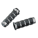 Harley FLD Dyna Switchback 2012-2013ISO Grips With Accent Rings Chrome Kuryakyn