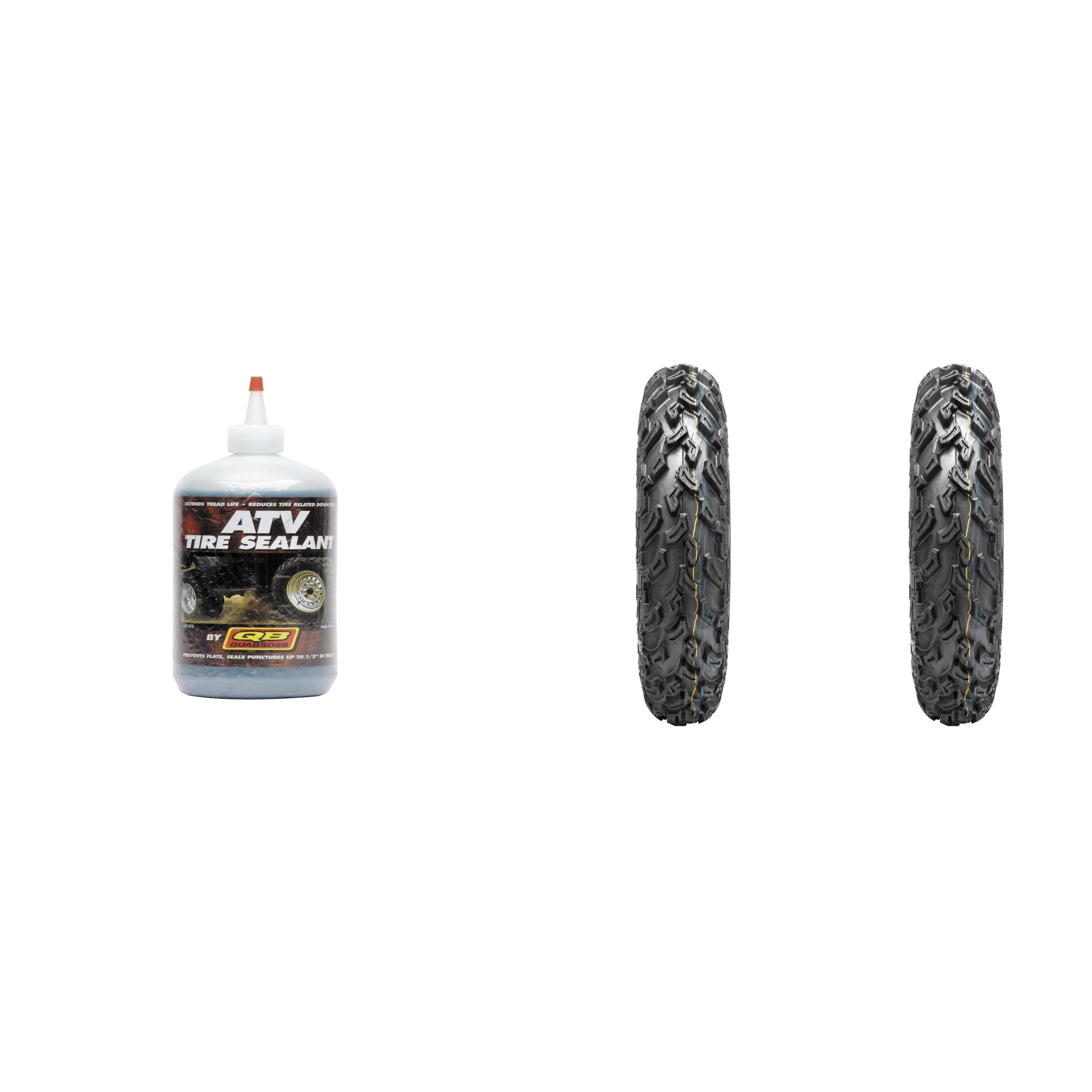 Set of 2 QUADBOSS QBT447 Rear Tires 24x9-11 6-ply with Sealant