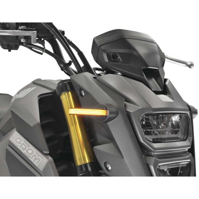 New Rage Cycles LED Replacement Turn Signals Front Black - GROM-FB
