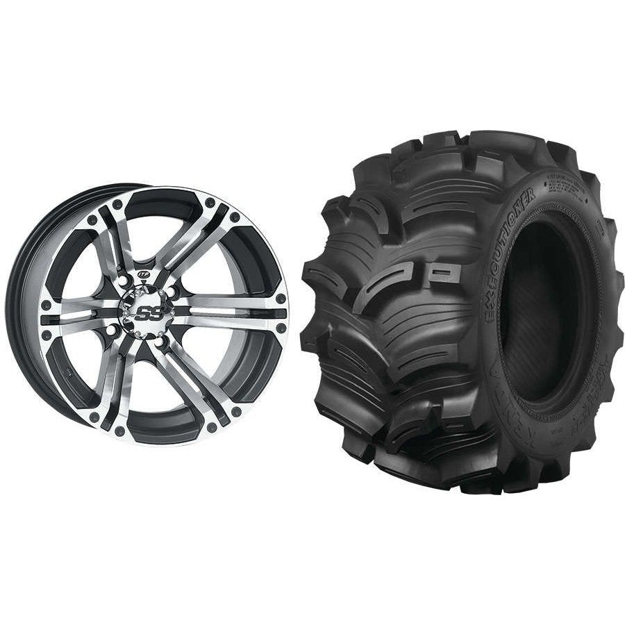 Set of 2 Mounted Wheel and Tire Kit Wheel: 12x7 4+3 4/156 Tire: 26x10-12 6 Ply