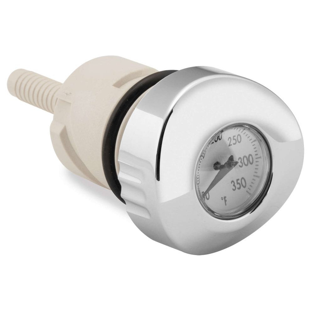 Bikers Choice Pop-Up Oil Tank Dipstick with Temperature Gauge For - 02-072 White