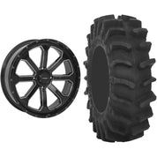 Set of 2 Mounted Wheel and Tire Kit Wheel: 20x6.5 4+3 4/137 Tire: 36x9-20 8 Ply