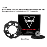 Kit de cadena y piñón Vortex Black GFRA 520RX3-110 de 16-41 dientes - CK4243