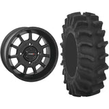 Set of 2 Mounted Wheel and Tire Kit Wheel: 14x7 4+3 4/156 Tire: 31x9.5-14 8 Ply