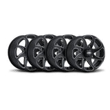 Juego de cuatro ruedas ITP Twister negras 14x7 4/110 5+2
