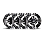 ITP Set of 4 SS112 Sport Wheel Black w/Machined 12X7 4/4 2+5