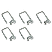 Set of 5 U-Bolt Only 7/16 Inch X 2-1/8 Inch X 4 Inch sq