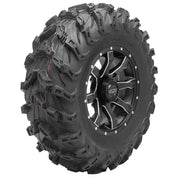 Set of 2 Mounted Wheel and Tire Kit Wheel: 14x7 5+2 4/110 Tire: 27x9-14 8 Ply