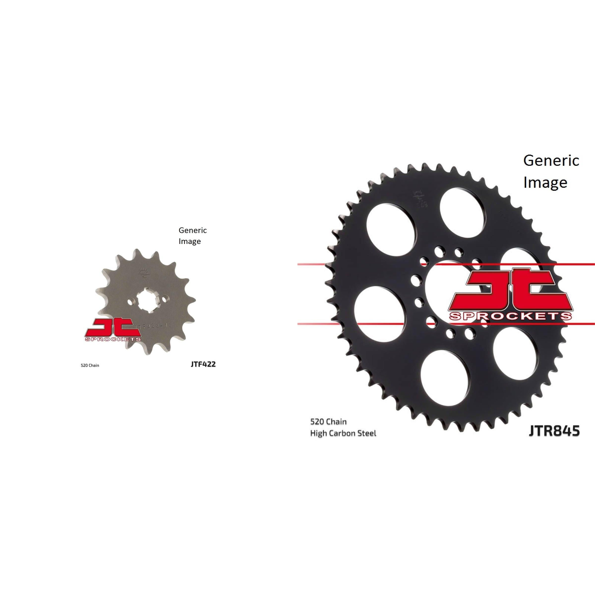 Front and Rear Steel Sprocket Kit for OffRoad YAMAHA YZ100 1980-1981