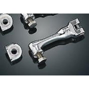 Kuryakyn Chrome Long Right Angle Highway Cruise Crash Guard Peg Mounts Harley