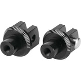 Puig Adventure Footpeg Adaptors Black Front - 6456N