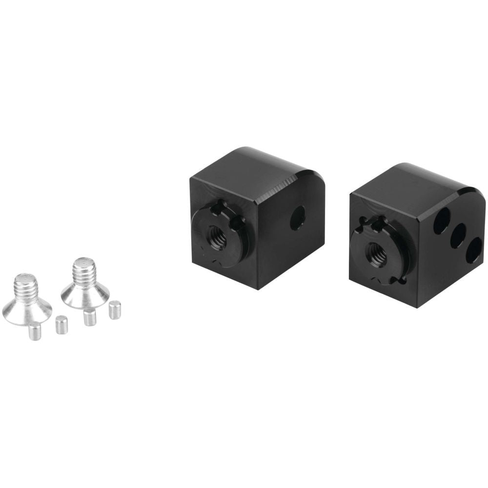Puig Adjustable Footpeg Adaptors Passenger Black - 20250N