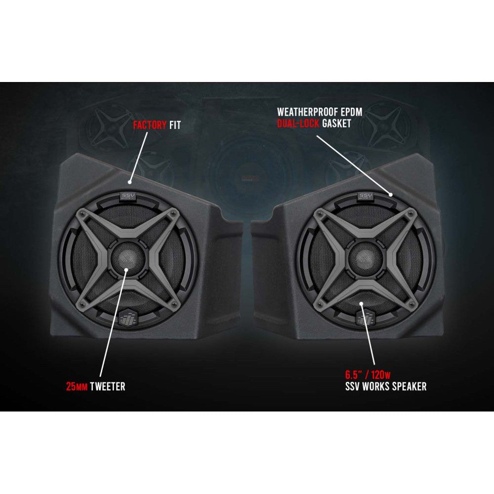SSV Works 3 Speaker Audio Kit For Kawasaki KRF1000 2020-2022 220-KX-Q3A2
