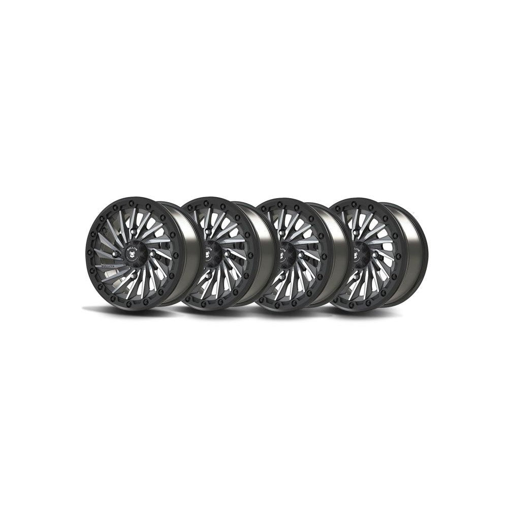 Bullite Set of 4 Blade Wheel 15X7.0 Gun Metal/Black 4/156 5+2