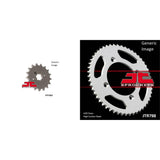 Kit de piñones de acero delanteros y traseros JT SPROCKETS para todoterrenos Suzuki RM80 1986-1988