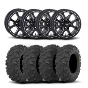 ITP Tsunami 15" Matte Black Wheels And Blackwater Evolution Tires [30x10-15]