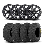 Llantas ITP Tsunami de 15" en negro mate y neumáticos Blackwater Evolution [30x10-15]