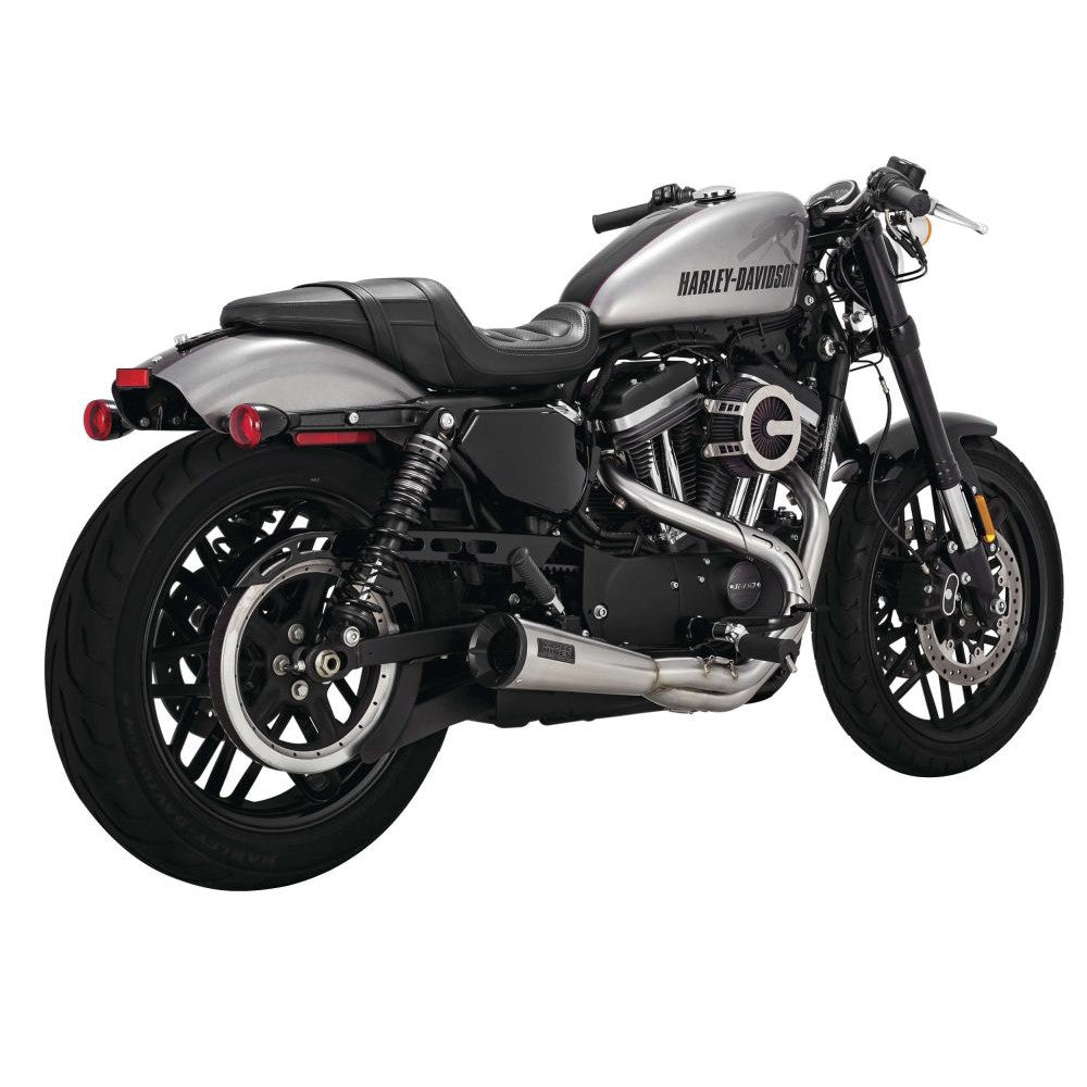 Vance And Hines 2-into-1 Upsweep Exhaust Stainless With Fuelpak FP3