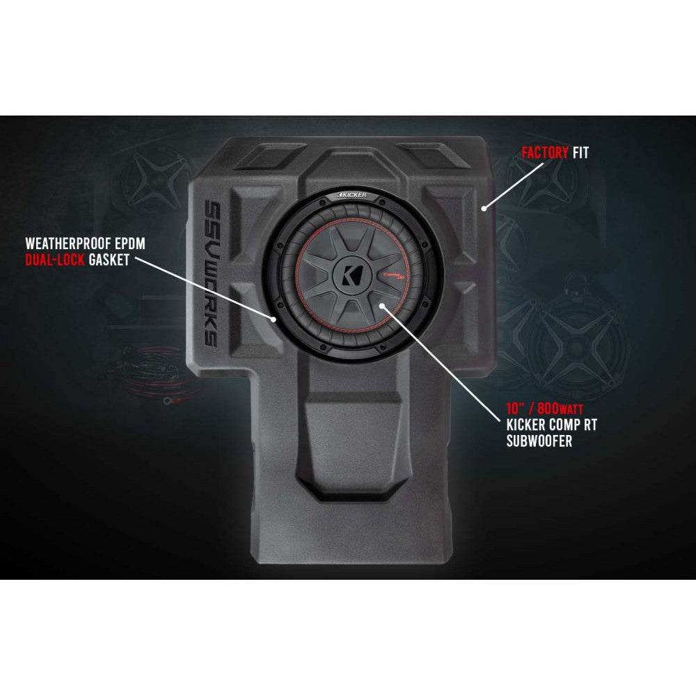 SSV Works 3 Kicker Speakers Audio Kit For Kawasaki KRF1000 2020-2022
