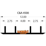 Esquí/miniesquí Woodys C&A Pro de 6'' para snocross, con acabado Carbide Runner SCC-4506