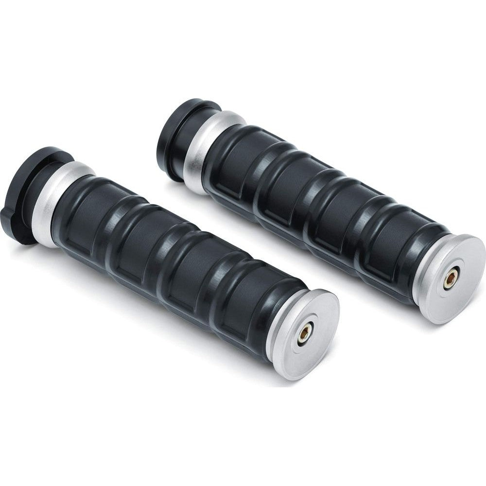 Kuryakyn Dillinger Grips for V-Twin TBW Silver