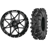 Set of 2 Mounted Wheel and Tire Kit Wheel: 14x7 2+5 4/110 Tire: 27x10-14 6 Ply