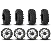 System 3 ST-3 Simulated Beadlock Machined/Gloss Black 20" Wheels And XTR370 Tires [35x10-20]