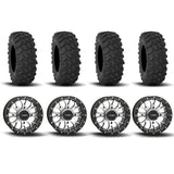 System 3 ST-3 Simulated Beadlock Machined/Gloss Black 20" Wheels And XTR370 Tires [35x10-20]