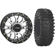 Set of 2 Mounted Wheel and Tire Kit Wheel: 14x7 5+2 4/137 Tire: 32x10-14 8 Ply