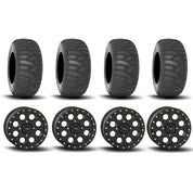 System 3 SB-7 Beadlock Matte Black 15" Wheels And SS360 Sand/Snow Tires [33x10-15] ,[33x12-15]